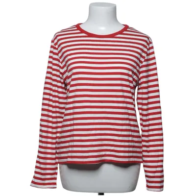 Long sleeve T-shirt (Red, White) from Monki Cotton, Modal