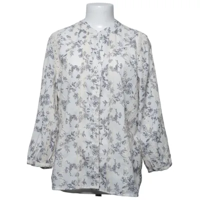Blus (Vit, Blå) från Adiva Bomull, Polyester