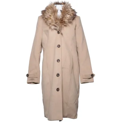 Frakke (Beige) fra Happy Holly Elastan, Polyester, Viscose
