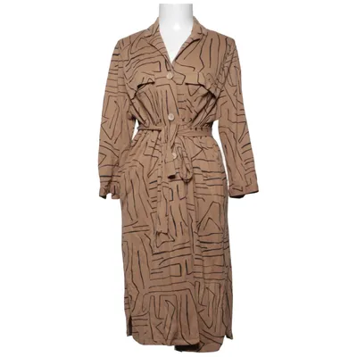 Shirt dress (Brown, Black) from Lusso Polyamide, Viscose
