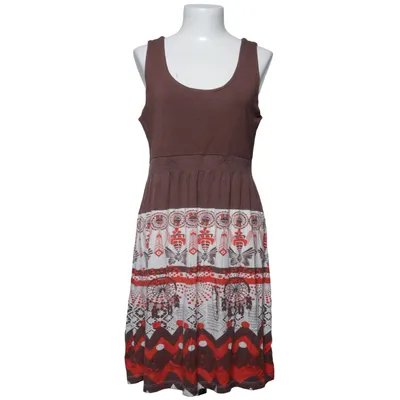 Kleid (Braun, Weiß, Rot) von Ivana Helsinki Baumwolle, Elasthan, Polyester