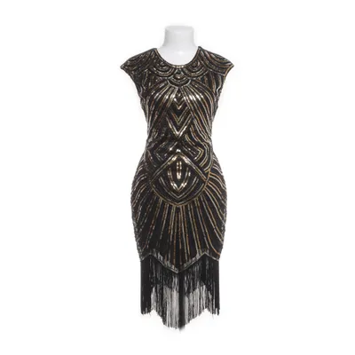 Cocktailkleid (Schwarz, Gold) von Babeyond