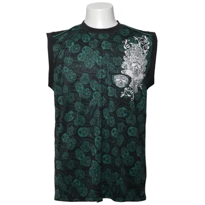 Tanktop  (Sort, Grøn) fra Identic Polyester