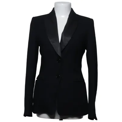 Blazer (Noir) de Sônia Bogner Acétate, Cupro, Élasthane, Laine