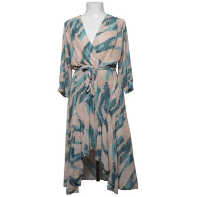 Wrap dress (Blue, Beige, Multicolored) from Estee Brown Elastane, Polyester, Viscose