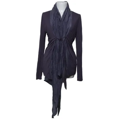 Cardigan cache-cœur (Gris) de Suzanne Nilsson Coton, Élasthane, Modal, Soie