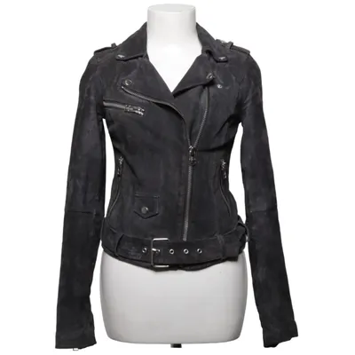 Bikerjakke (BELTED VELOURS) fra Review Læder, Polyester
