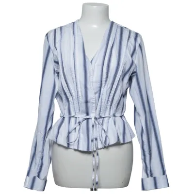 Wrap blouse (Blue, White) from Our Legacy Cotton