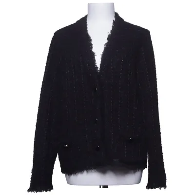 Cardigan (Zwart) van Lecomte Acryl, Metallvezel, Polyamide, Wol