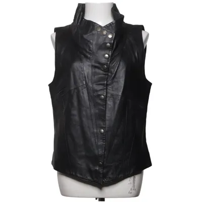Gilet en cuir (Gris) de Pulz Jeans Cuir