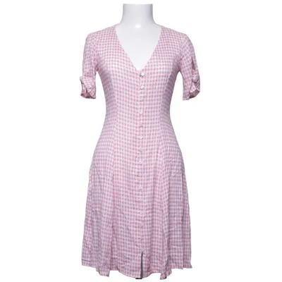 Kjole (Pink, Hvid) fra Mango Casual Viscose