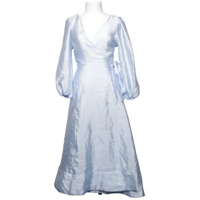 Slå-om-kjole (Blå) fra Second Female Elastan, Polyester