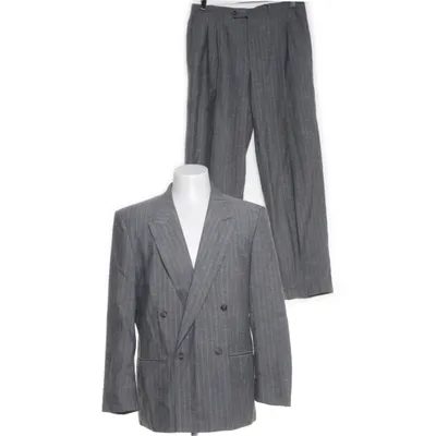 Kostym (Grå) från Blombergs Polyester, Viskos, Ull