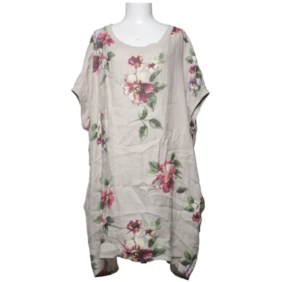 Klänning (Beige, Flerfärgad) från New Collection Linne