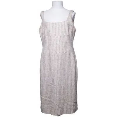 Dress (Beige, White, Multicolored) from Sônia Bogner Acrylic, Cotton, Linen, Polyamide, Viscose