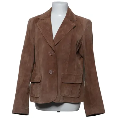 Blazer en cuir (Marron) de Cappuccini Cuir