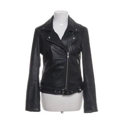 Bikerjakke (Sort) fra Meotine Ruskind, Polyester, Læder