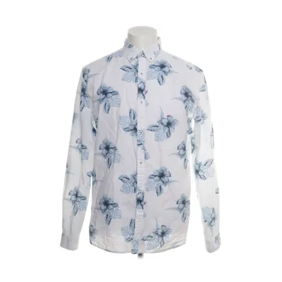 Skjorta (Vit, Blå) från Jack & Jones Bomull, Linne