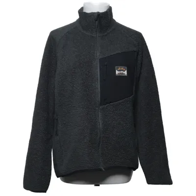 Fleecejacka (Grå, Svart) från Lundhags Merinoull, Ekologisk bomull, Polyamid, Återvunnen polyester