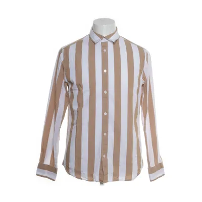 Shirt (Beige, White) from H&M Man Cotton