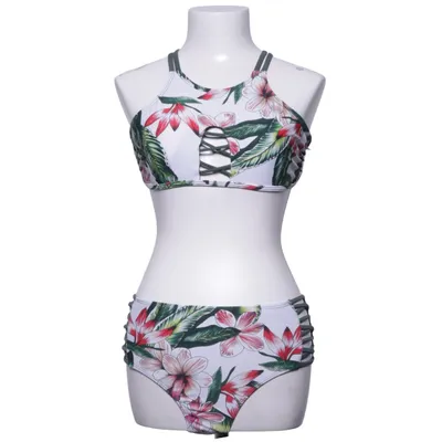 Bikini (White, Green, Pink) from Tinibikini Elastane, Polyamide