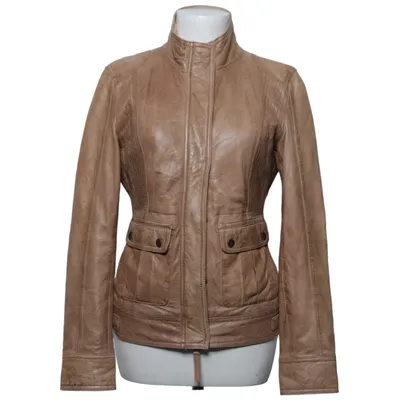 Läderjacka (Beige) från Saki Skinn