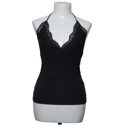 Neckholder Top (Schwarz) von Shein Baumwolle, Elasthan