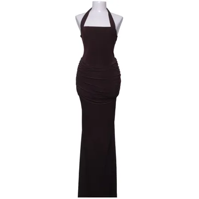 Halternek jurk (Bruin) van PrettyLittleThing Elastaan, Polyester