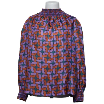 Blouse (Purple, Green, Brown) from Le Sarte Pettegole Silk