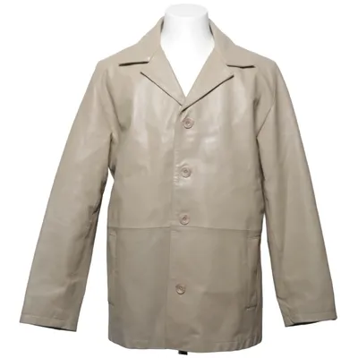 Leren blazer (Beige) van Clifton Leer, Polyester