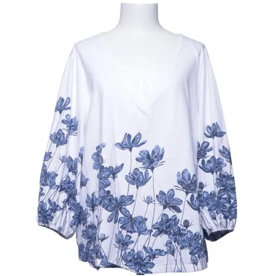 Blouse (White, Blue) from Cellbes Organic cotton