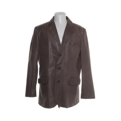 Leren blazer (Bruin) van Joy Polyester, Leer
