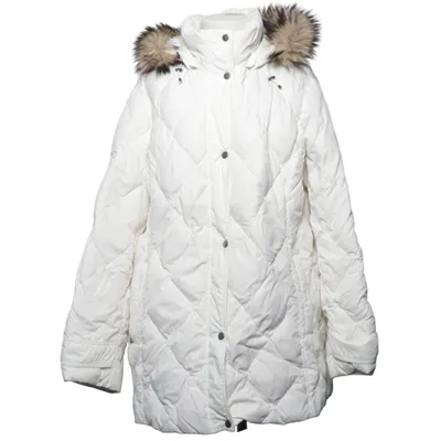 Doudoune longue (Blanc) de Lands' End Acrylique, Duvet, Plume, Polyester