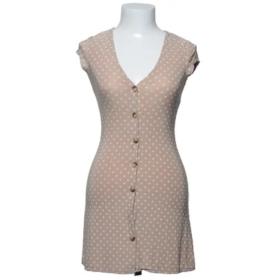 Jurk (Beige, Wit) van Boohoo Petite Elastaan, Polyester
