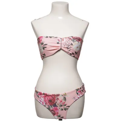 Bikini (Roze, Meerkleurig) van Zaful Elastaan, Polyester