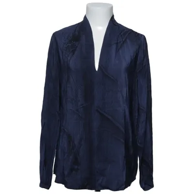 Blouse (Bleu, Noir) de Style Butler Soie