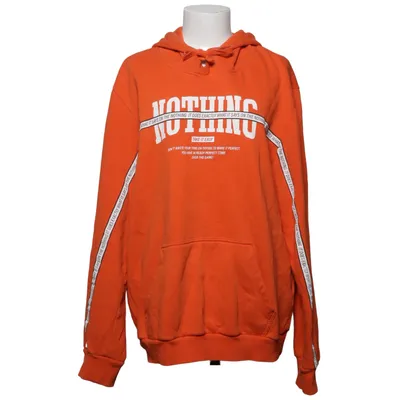 Huvtröja (Orange, Vit) från DF Bomull, Polyester