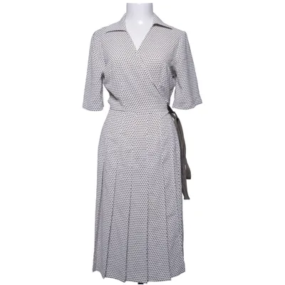 Omlottklänning (Vit, Grön) från Roman Polyester