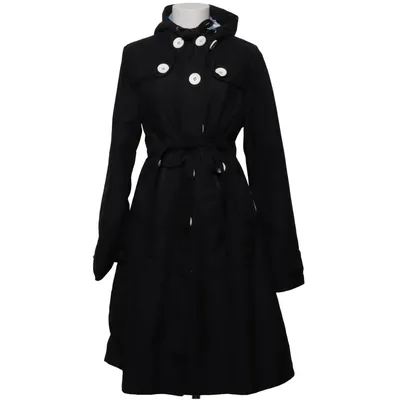 Trenchcoat (Zwart) van Danefae Katoen, Polyester