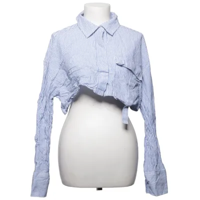 Skjorte (Blå, Hvid) fra Bershka Bomuld