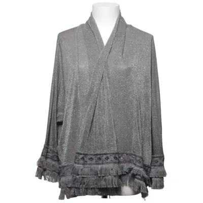 Cardigan (Gris) de Pink Cherry Élasthane, Fibre métallique, Viscose