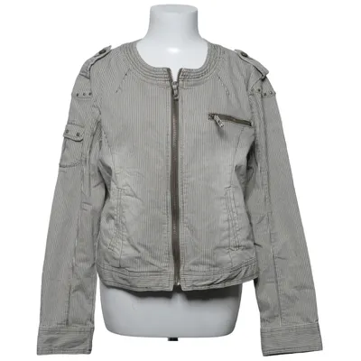Jacket (Beige, White) from Flash Jeans Cotton, Elastane, Polyester