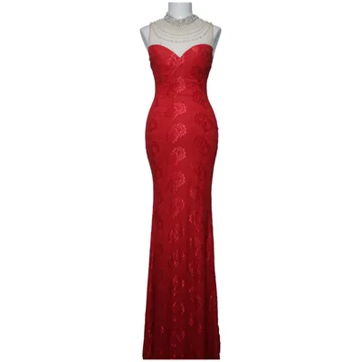 Avondjurk (Rood) van Soky & Soka Elastaan, Polyamide