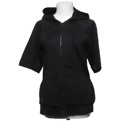 Short sleeve hoodie (Black) from Fornarina Cotton, Metallic fiber