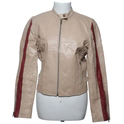 Læderjakke (Beige, Rød) fra Gipsy Læder, Polyester