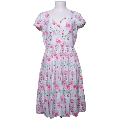 Dress (White, Pink, Multicolored) from Hell Bunny Cotton, Elastane