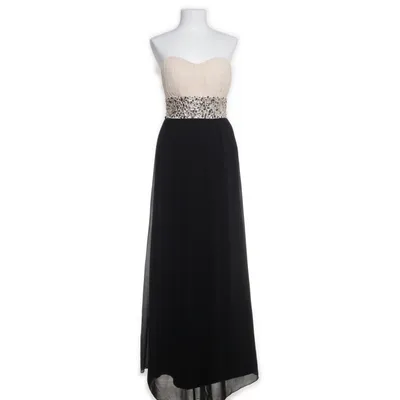 Aftonklänning (Svart, Beige) från Little Mistress Elastan, Polyester