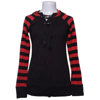 Sweat à capuche (Noir, Rouge) de Gothicana by EMP Coton