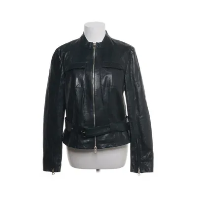 Læderjakke (Grøn) fra Marc Cain Polyester, Læder