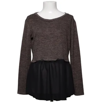 Top (Gray, Black) from Elitzia Polyester, Viscose